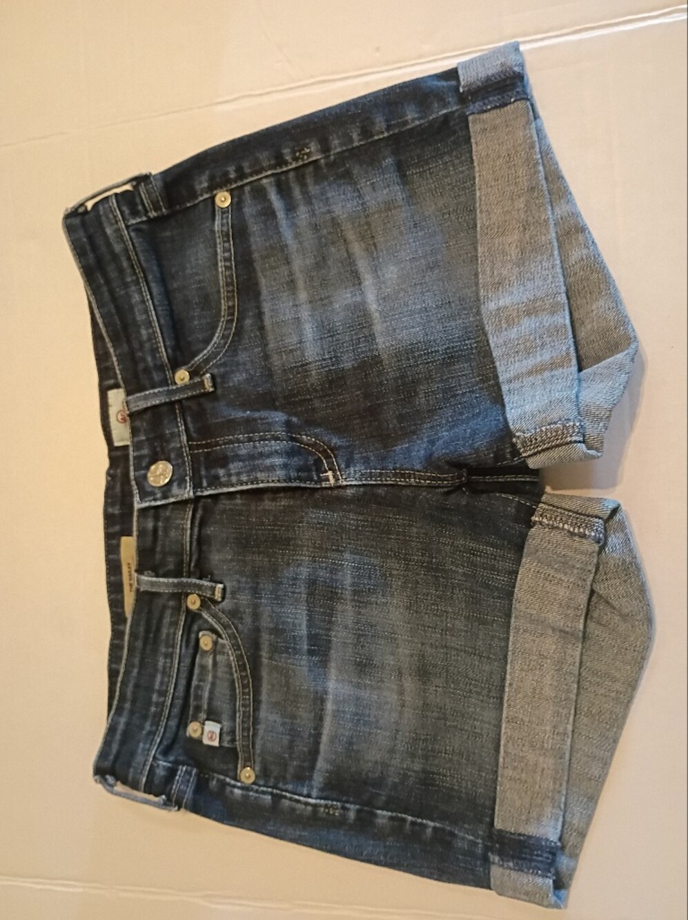 AG Adriano Goldschmied Women's Hailey Ex Boyfriend Denim Shorts Sz 25